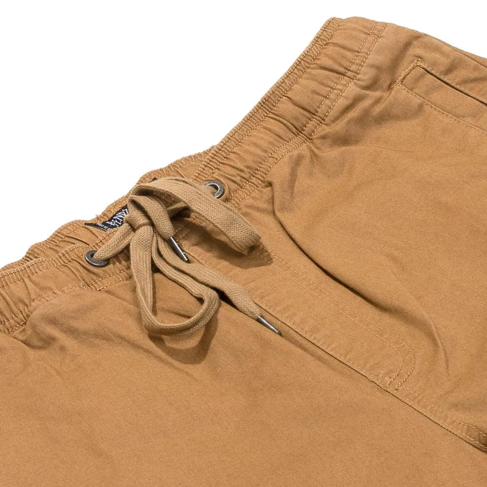 Afends Mens Hammerpants - Bone Brown - Full Elastic Drill Beach Pant