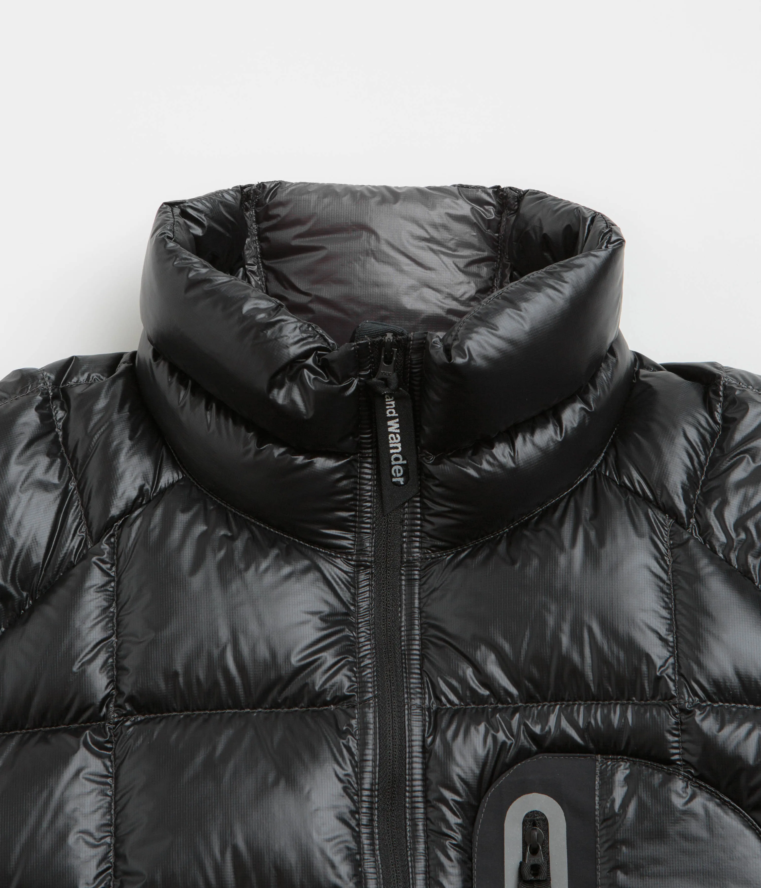 and wander Diamond Stitch Down Jacket - Black