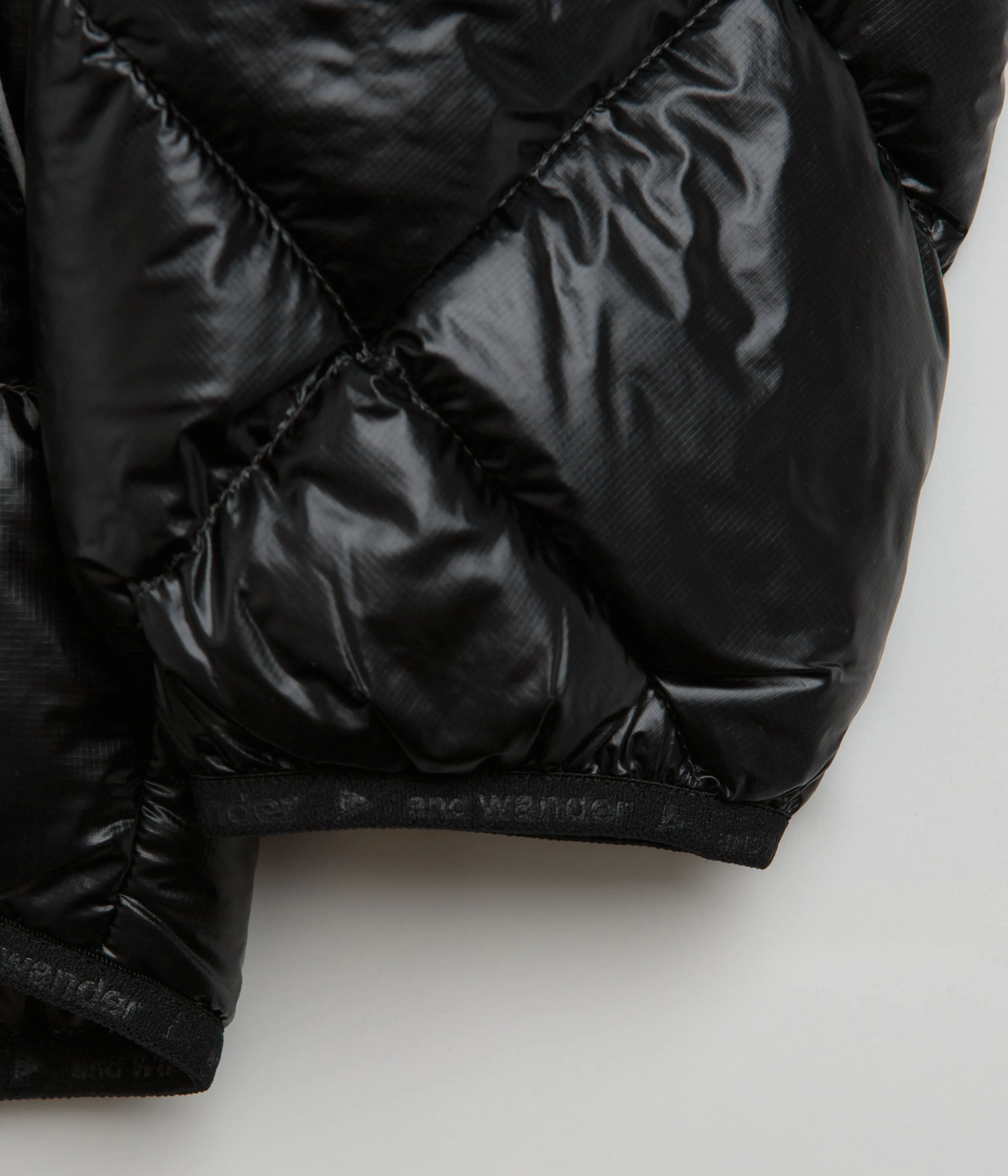 and wander Diamond Stitch Down Jacket - Black