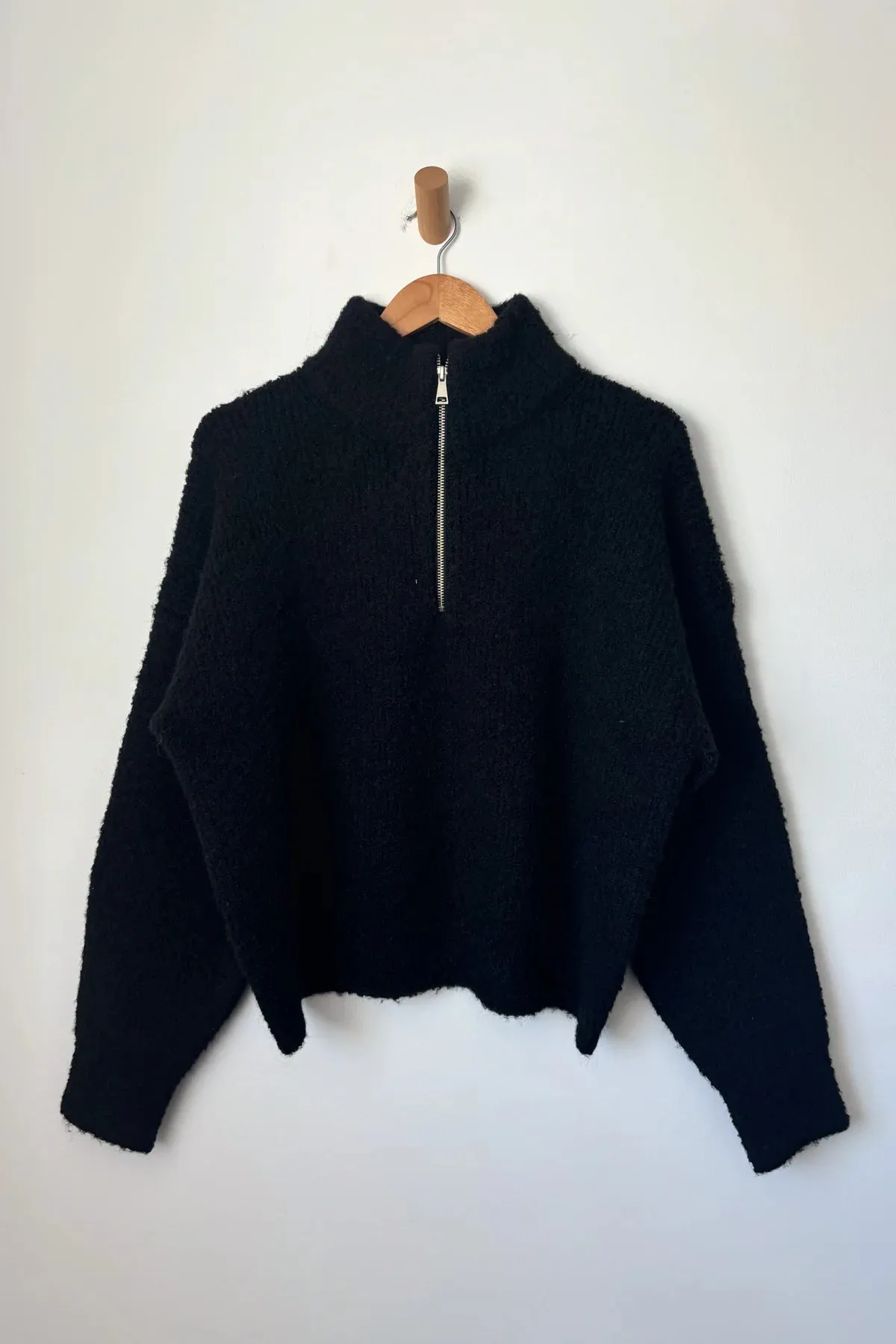 Andre Half Zip Sweater | Black