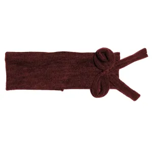 Bébé Bow Headwrap // Wine KNIT