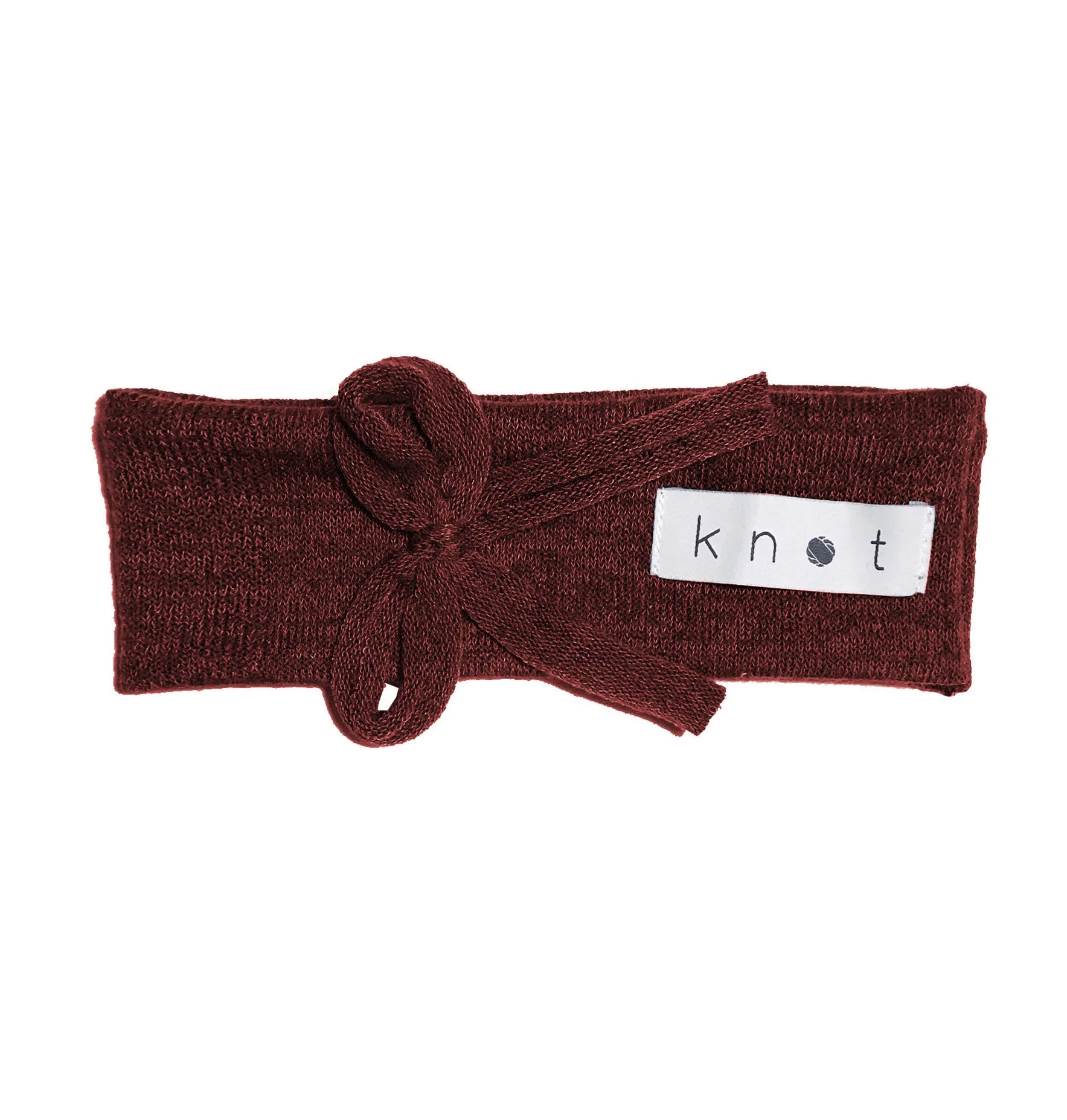 Bébé Bow Headwrap // Wine KNIT