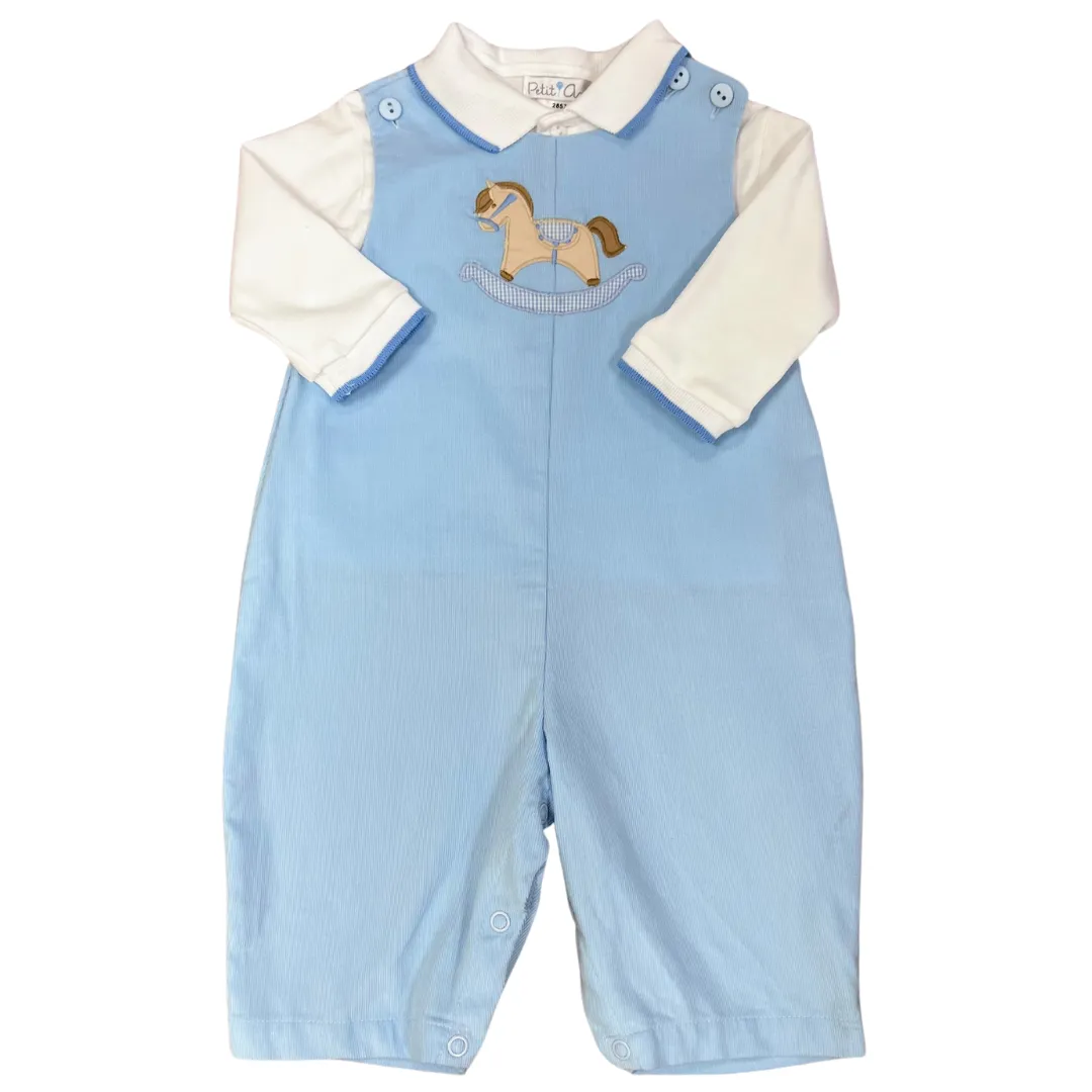 Blue Rocking Horse Romper