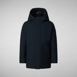 Boys' hooded parka Albi in BLUE BLACK