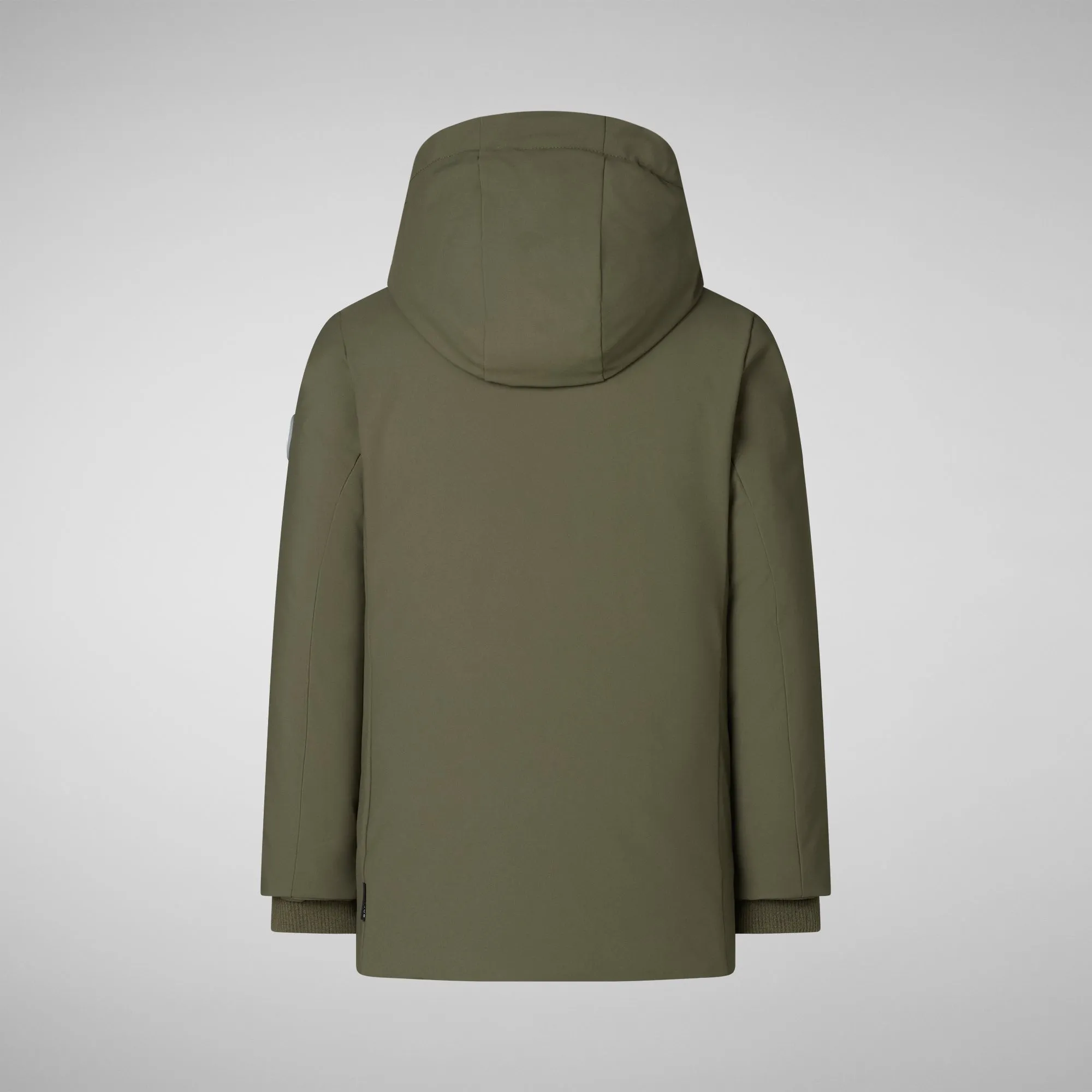 Boys' hooded parka Theo in laurel green