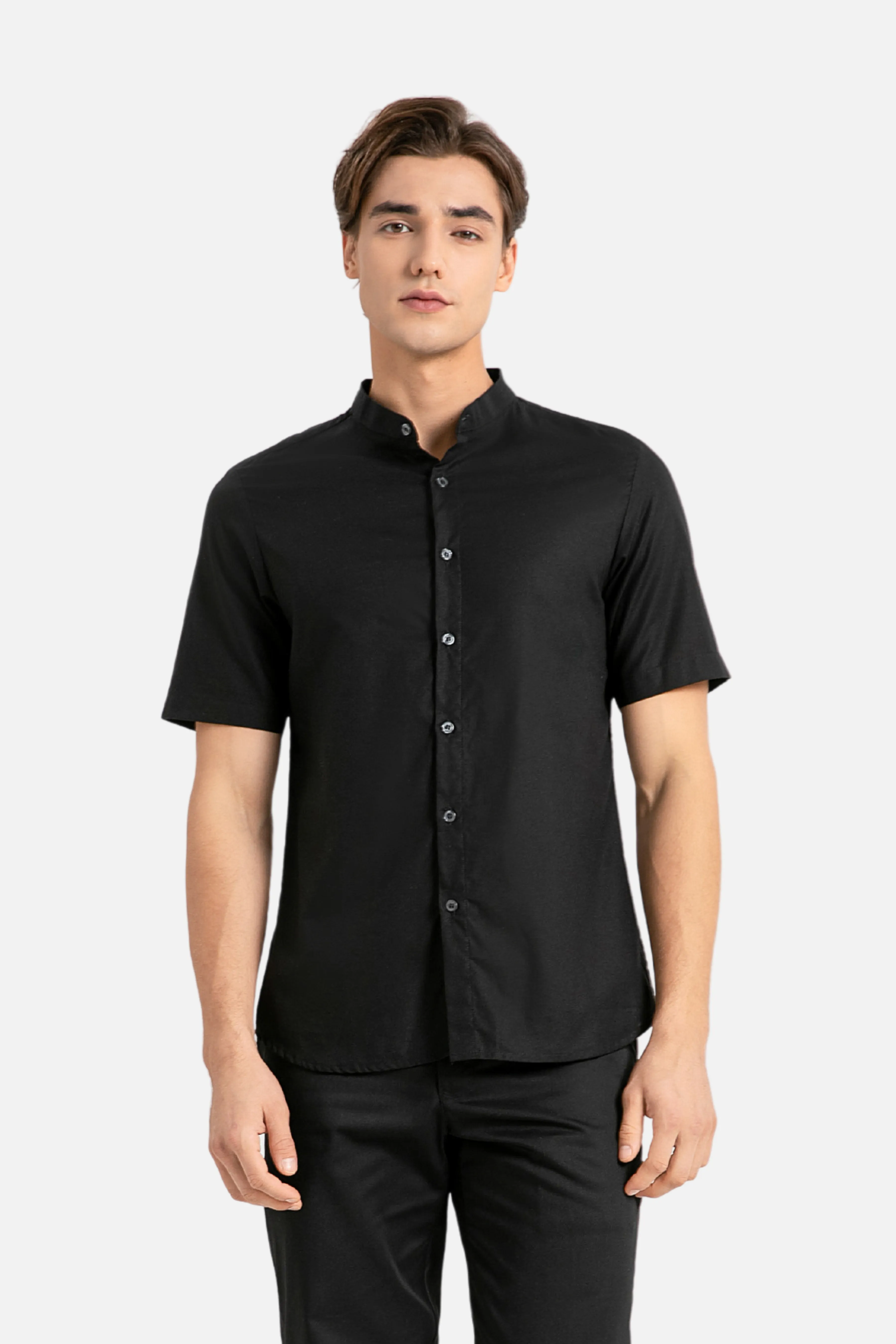 Brydan Black Shirt, Short Sleeve