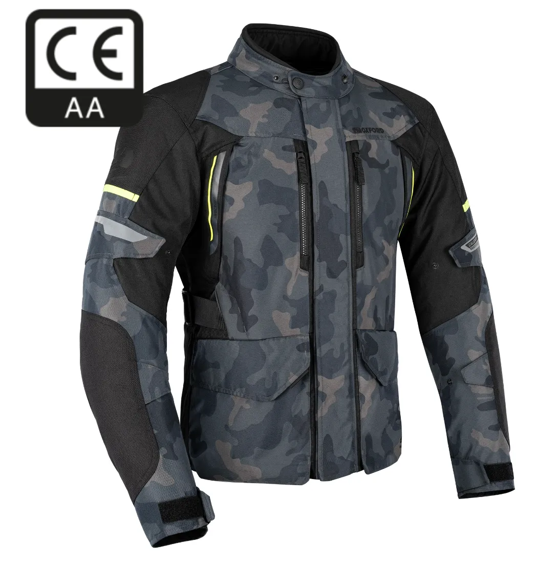 Calgary Waterproof Camo Biker Jacket with Elbow & Shoulder Armour by Oxford