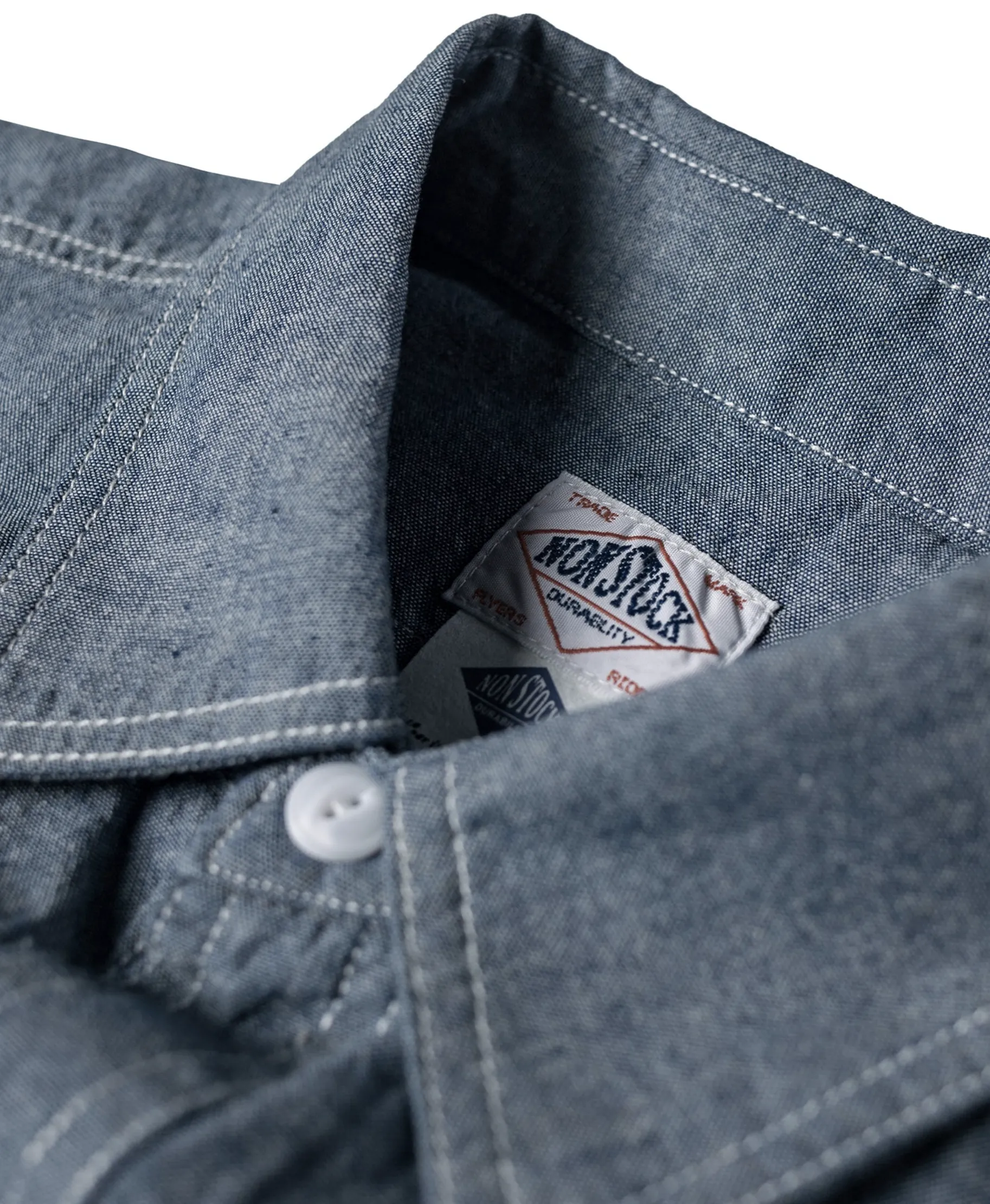 Chambray Short-Sleeve Work Shirt