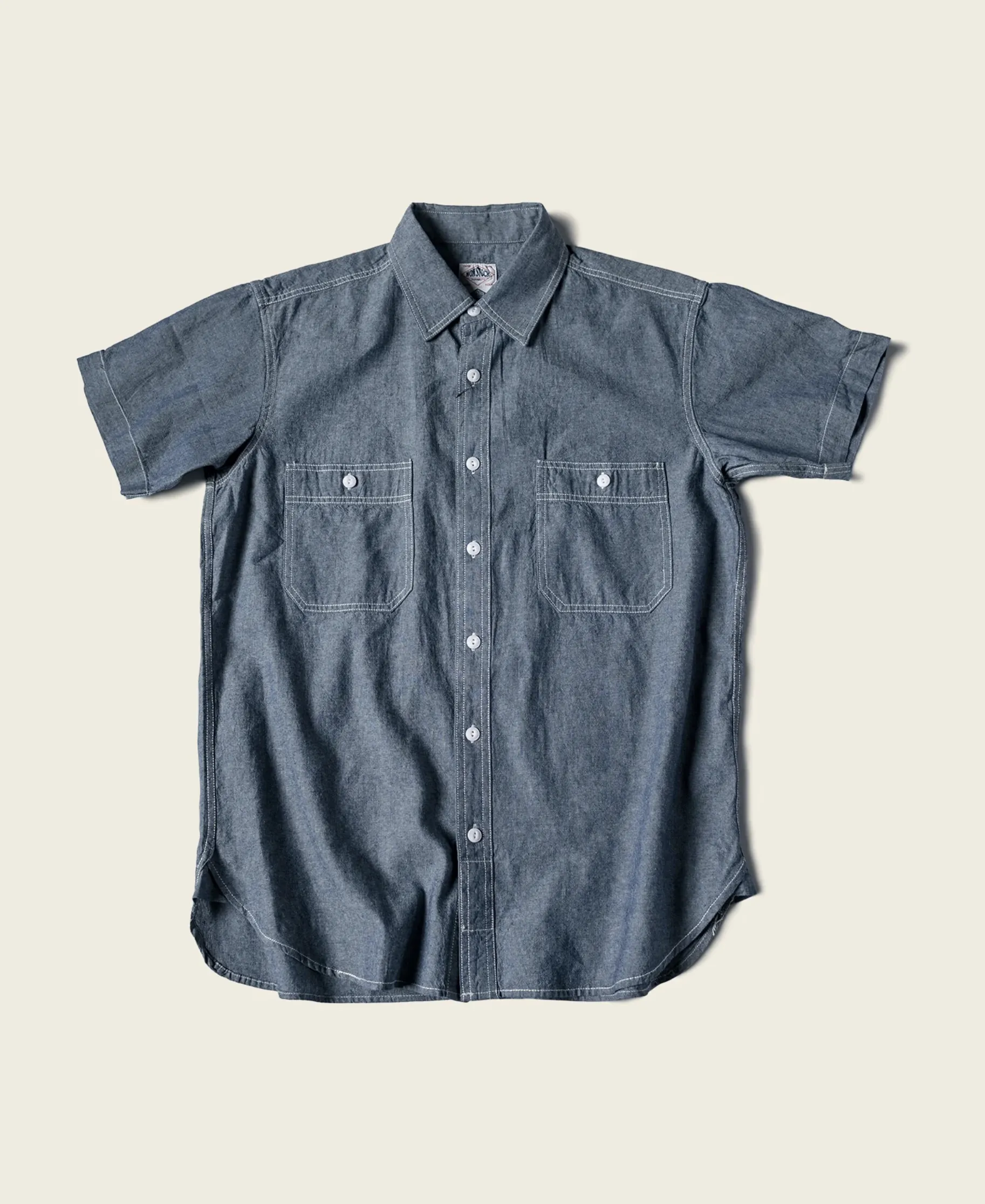 Chambray Short-Sleeve Work Shirt