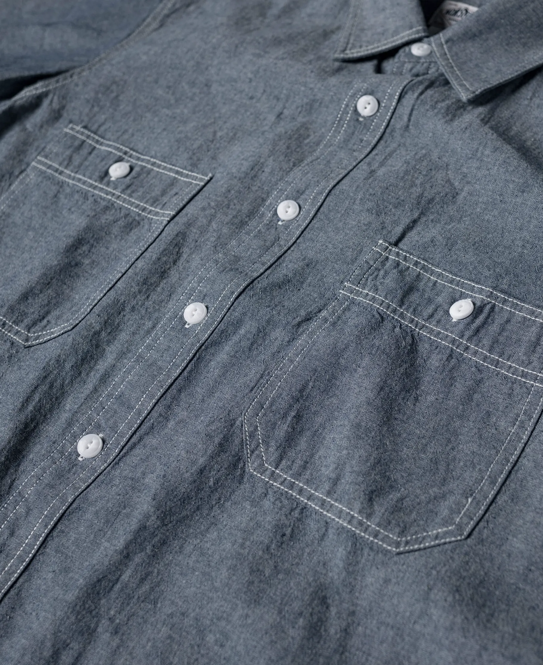 Chambray Short-Sleeve Work Shirt