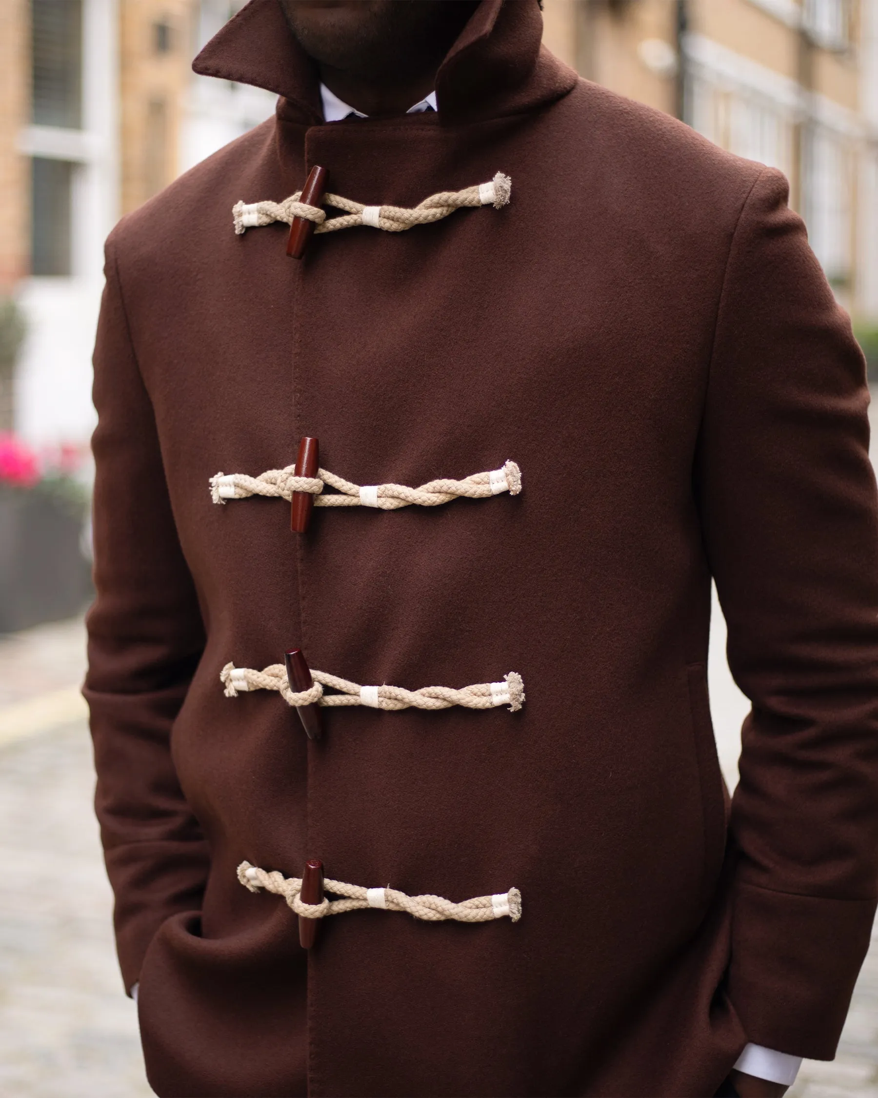 Chestnut Wool Toggle Peacoat