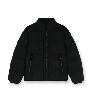 Compass-badge Quilted Puffer Jacket Black