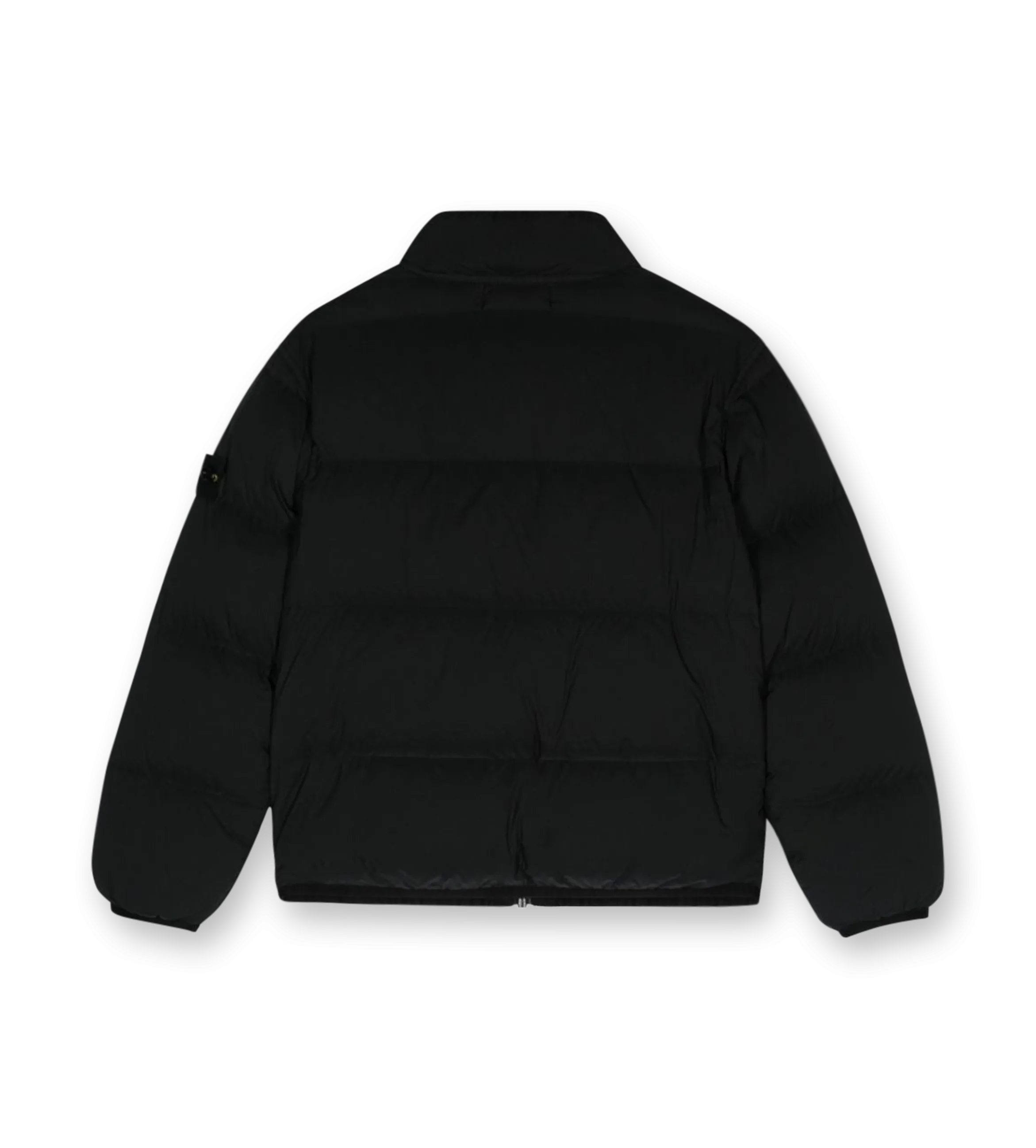 Compass-badge Quilted Puffer Jacket Black