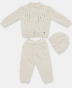 Cream Knit Layette Set