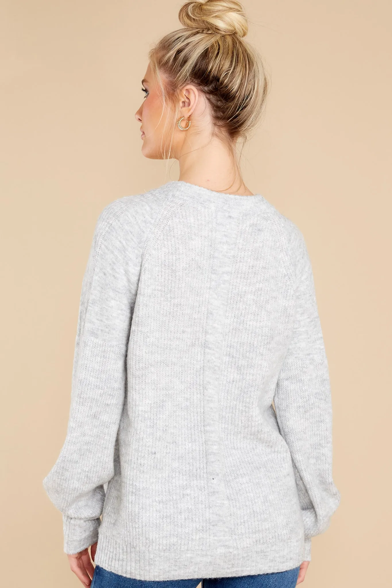 Feels Like Forever Heather Grey Sweater