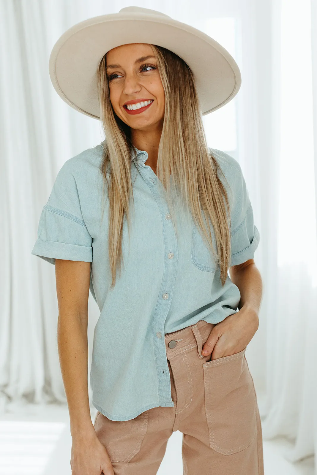 Kipp Chambray Top