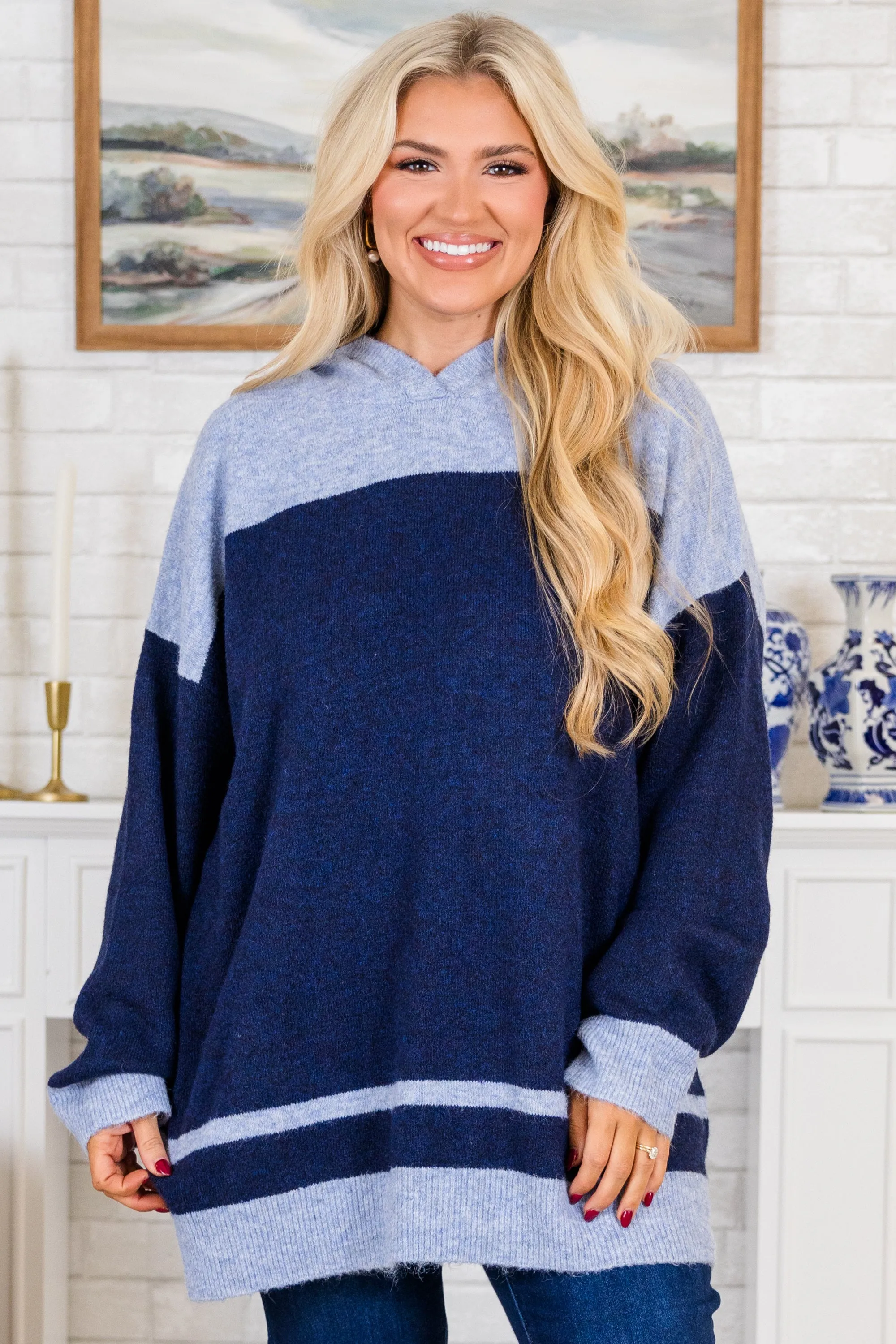 Let Me Talk Sweater, Navy