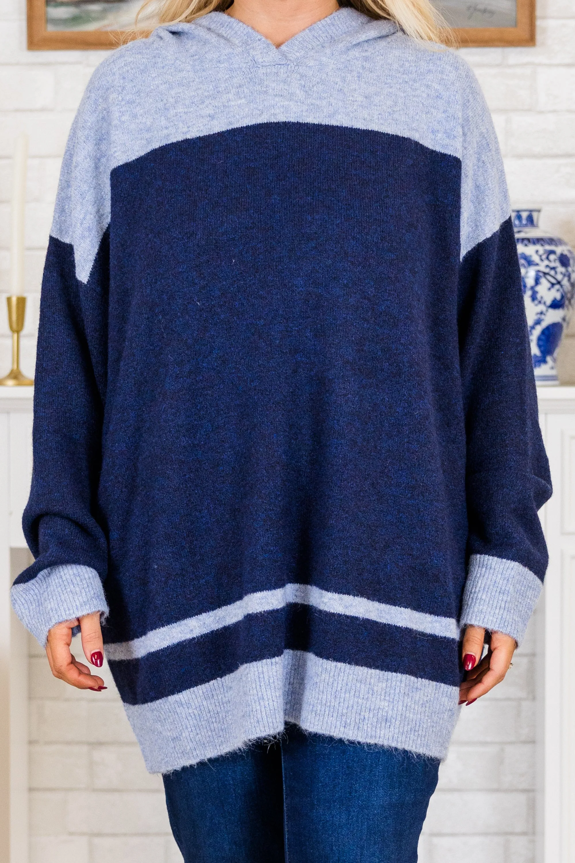 Let Me Talk Sweater, Navy