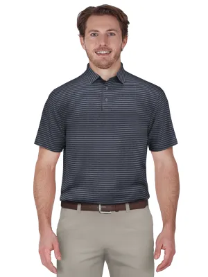 Men's Heather Feeder Stripe Golf Polo