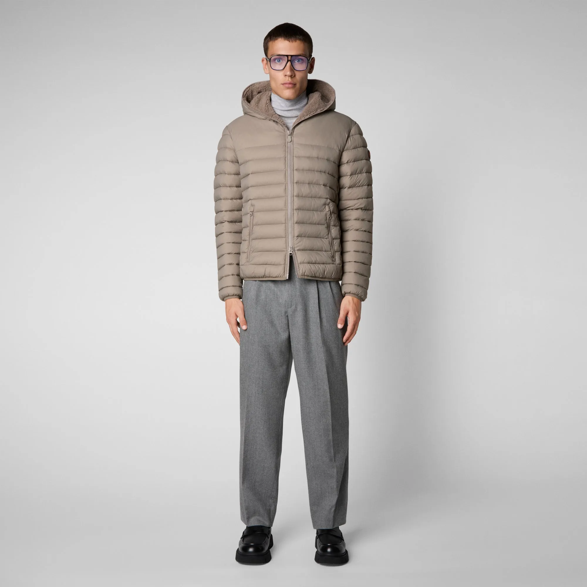 Men's Morus Hooded Jacket in Elephant Grey