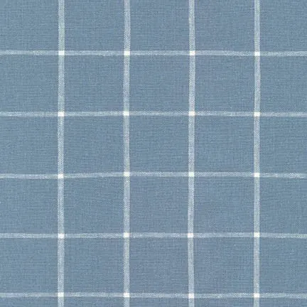 Men's Necktie / Chambray Linen Window Pane