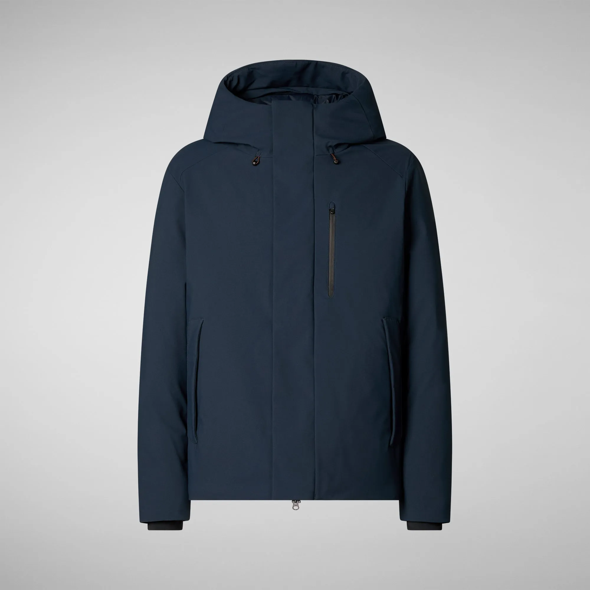 Men's Ulmus Hooded Parka in Blue Black