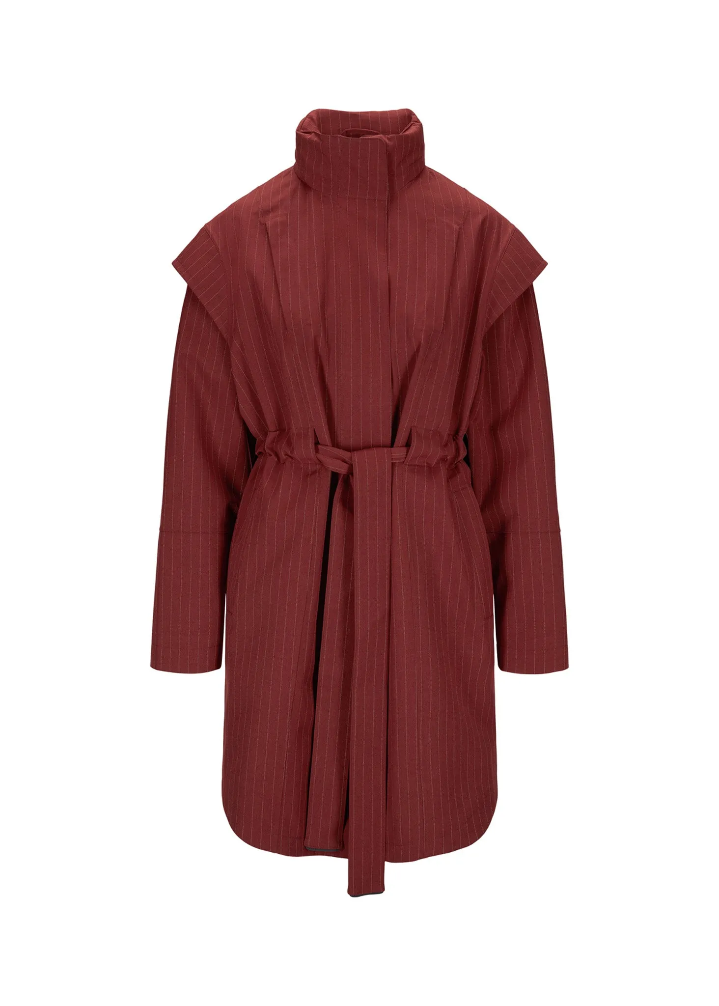 Monsun Coat - Russet Pinstripe