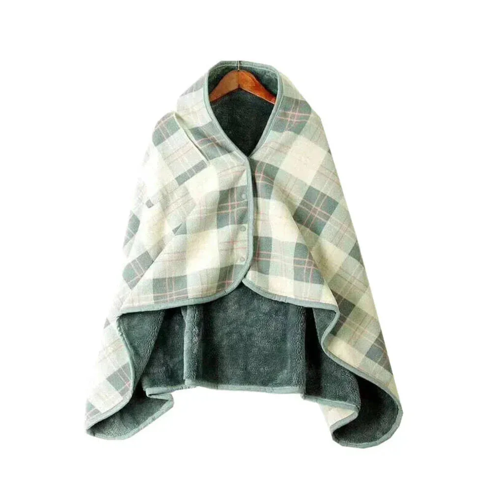 Multifunction Double Layered Plaid Blanket