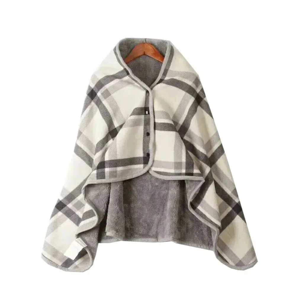 Multifunction Double Layered Plaid Blanket