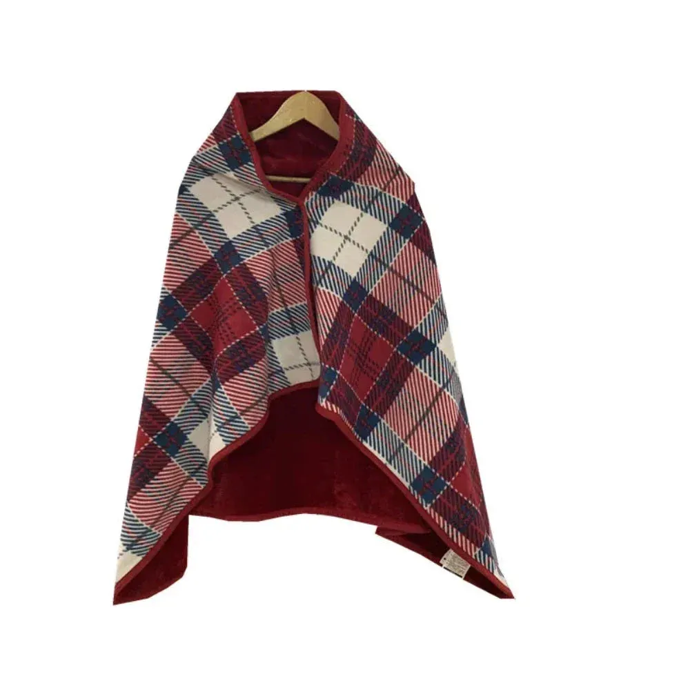 Multifunction Double Layered Plaid Blanket