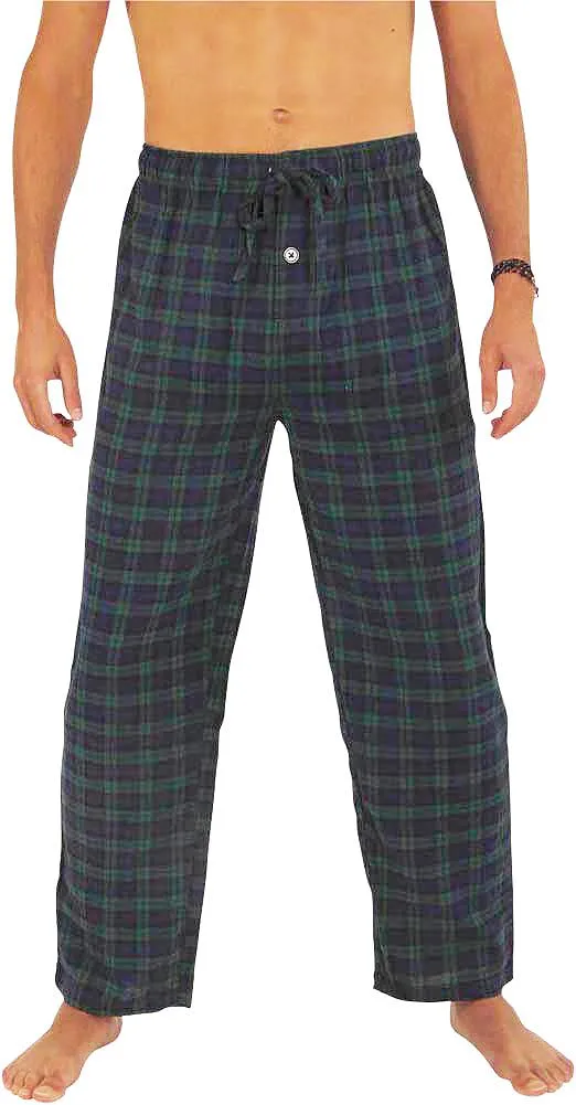 Norty Mens Cotton Yarn Flannel Pajama Lounge Sleep Pant - 16 Prints Available, 39974