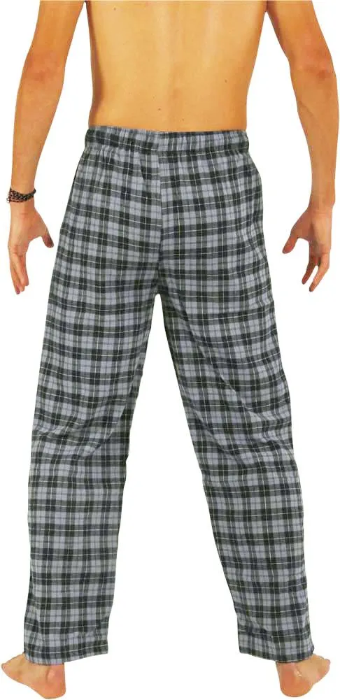 Norty Mens Cotton Yarn Flannel Pajama Lounge Sleep Pant - 16 Prints Available, 39974