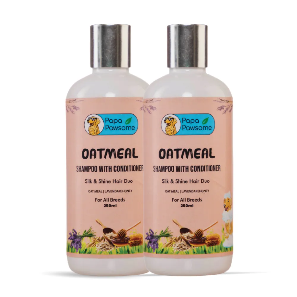 Papa Pawsome Oatmeal Shampoo with Conditioner for Dogs