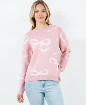 Pink Bow Sweater