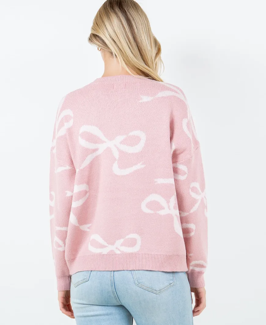 Pink Bow Sweater