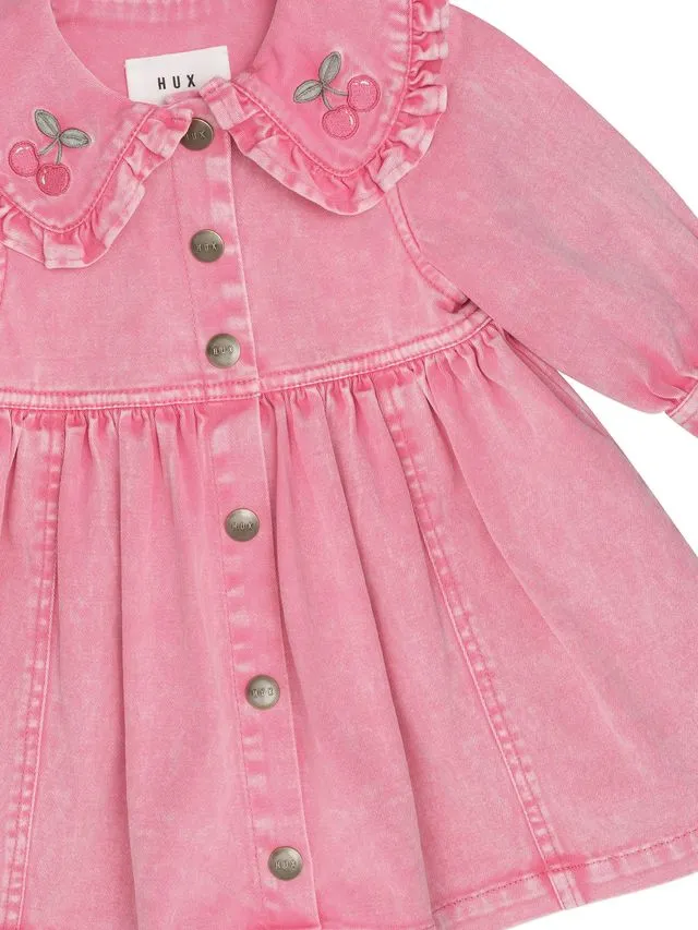 Pink Cherry Collar Dress