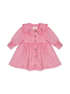 Pink Cherry Collar Dress