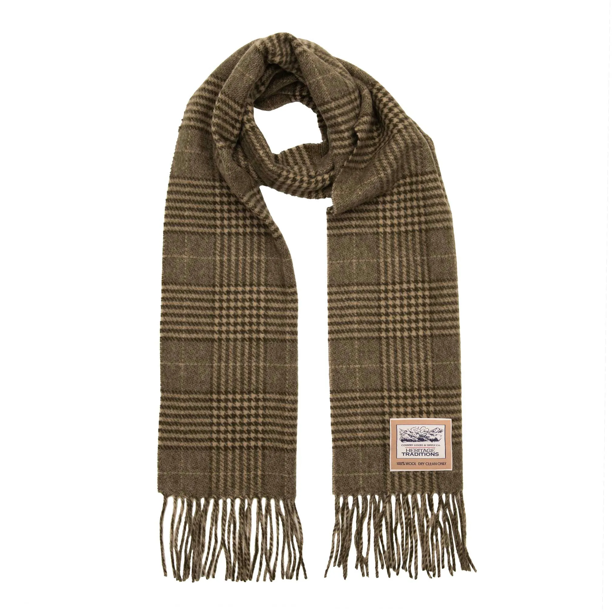 Prince of Wales Checked Wool Scarf