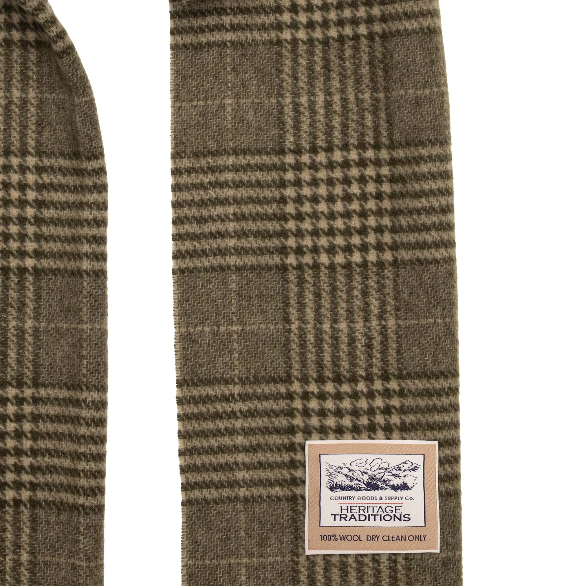 Prince of Wales Checked Wool Scarf