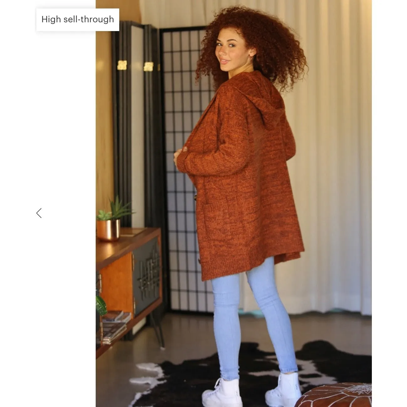 Pumpkin Spice Hooded Cardigan