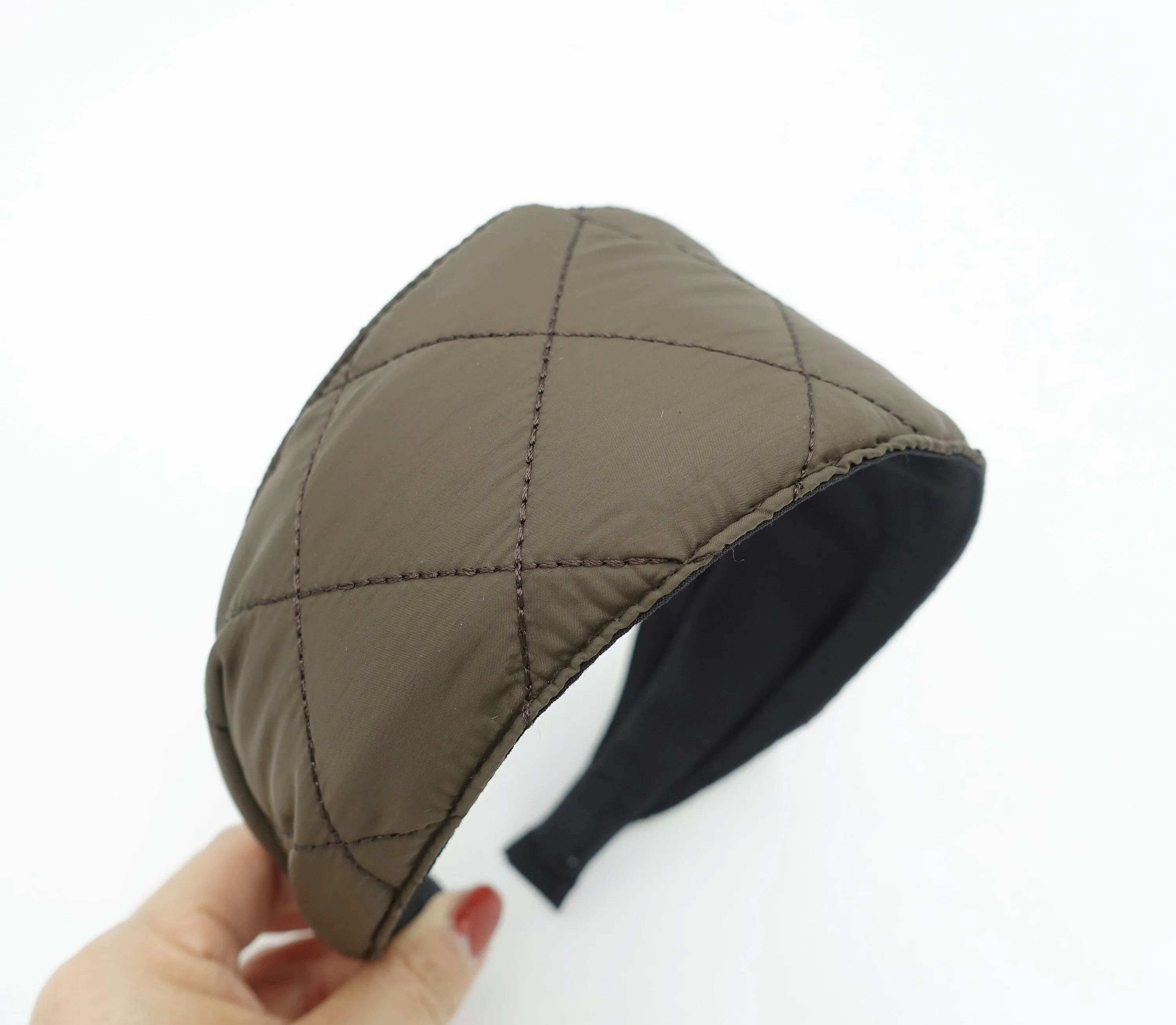 quilted headband padding headband flat style Fall Winter hair accessory for women