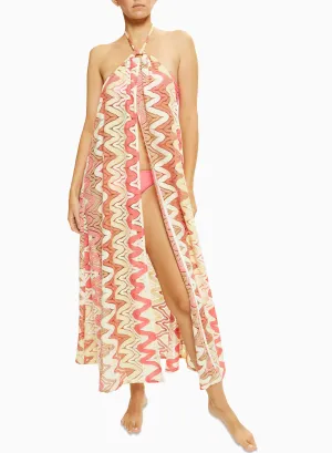 Deep Rose Open Chevron Knit Neva Dress by Ramy Brook