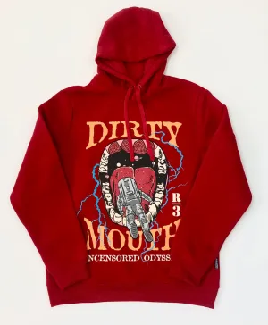 REBEL MINDS Dirty Mouth Graphic Pullover Hoodie