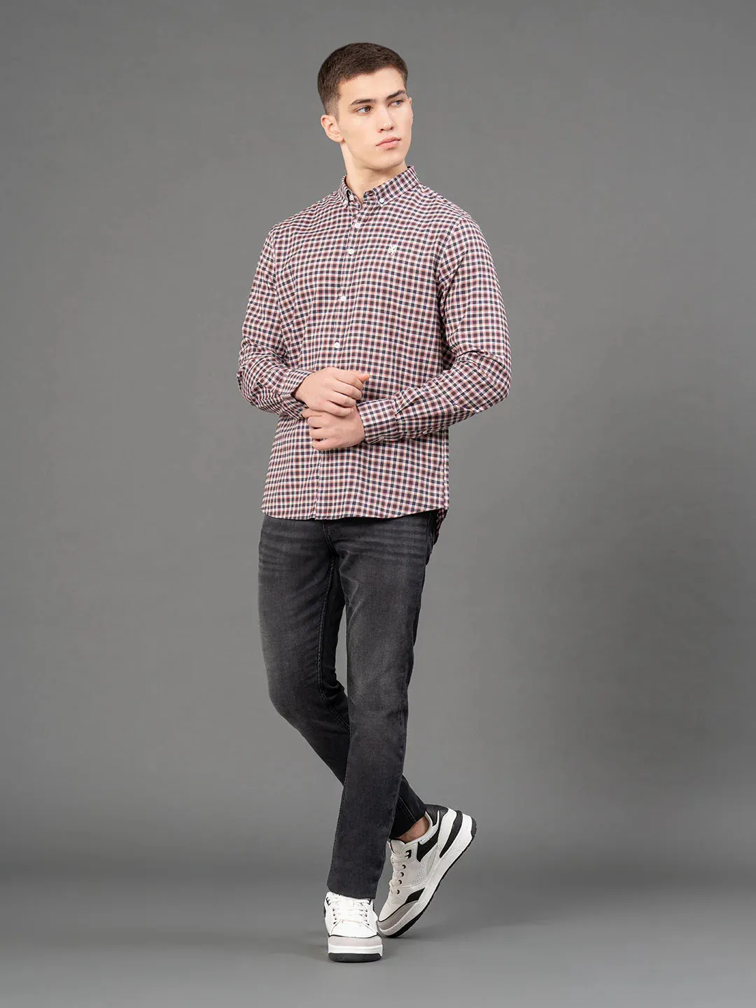 RedTape Checked Shirt for Men | Classic & Versatile