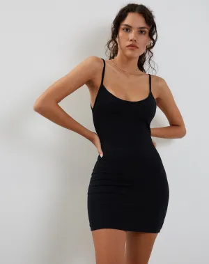 Rineko Mini Dress in Black