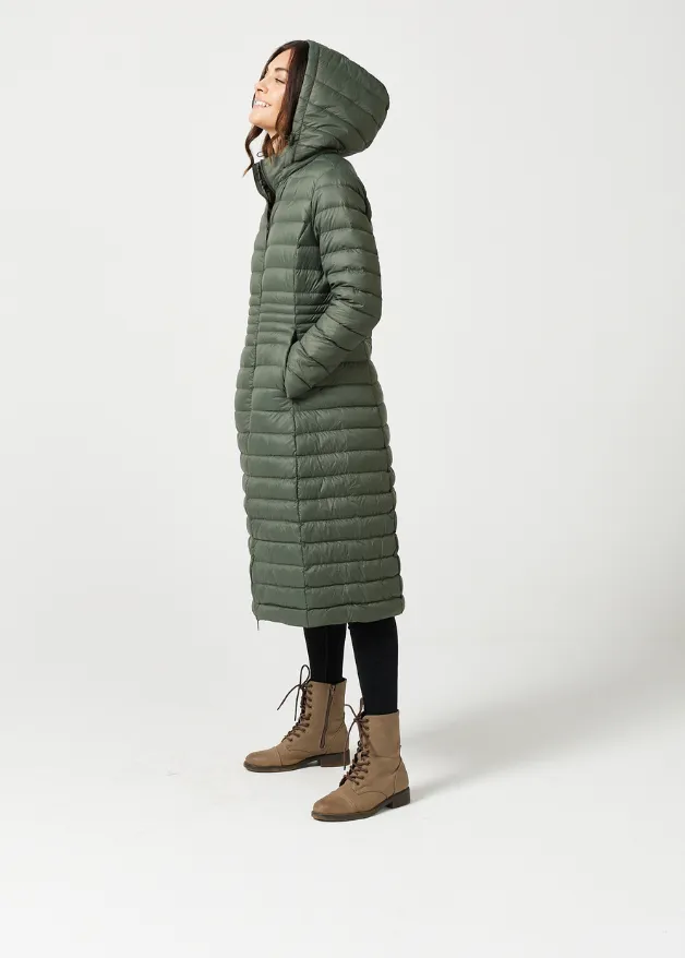 Sage Maxi Duck Down Puffer Coat