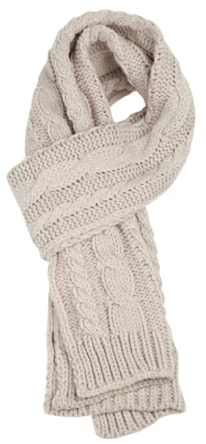 Sakkas Hadley Unisex Chunky Cable Knit Scarf