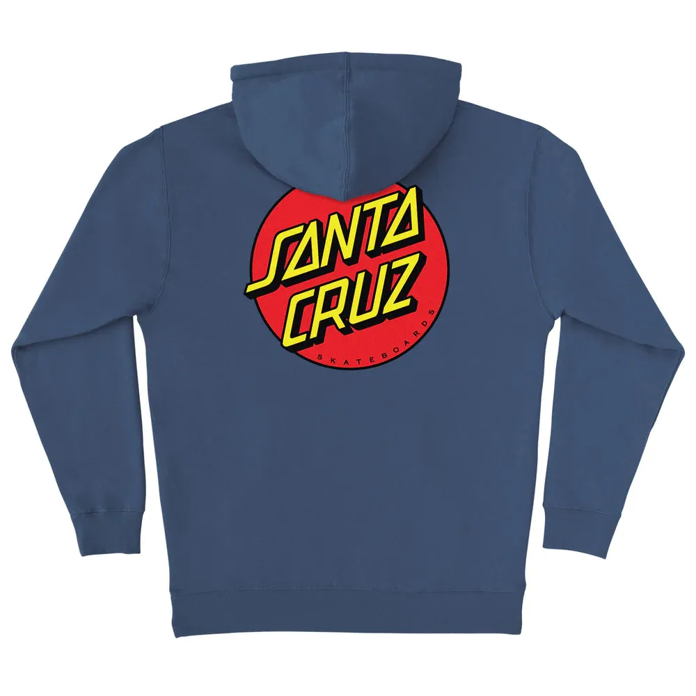 Santa Cruz Classic Dot Pullover Hoodie Sweatshirt - Storm Blue