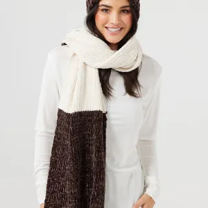 Scarf Delany Colour Block - Chocolate   Vanilla