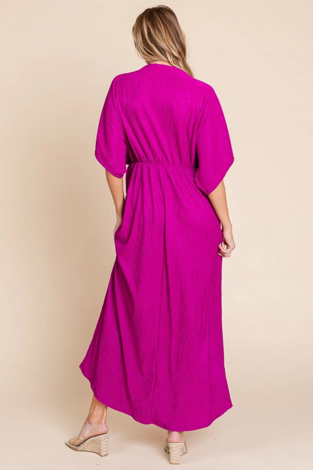 Surplice Maxi Dress with Pockets